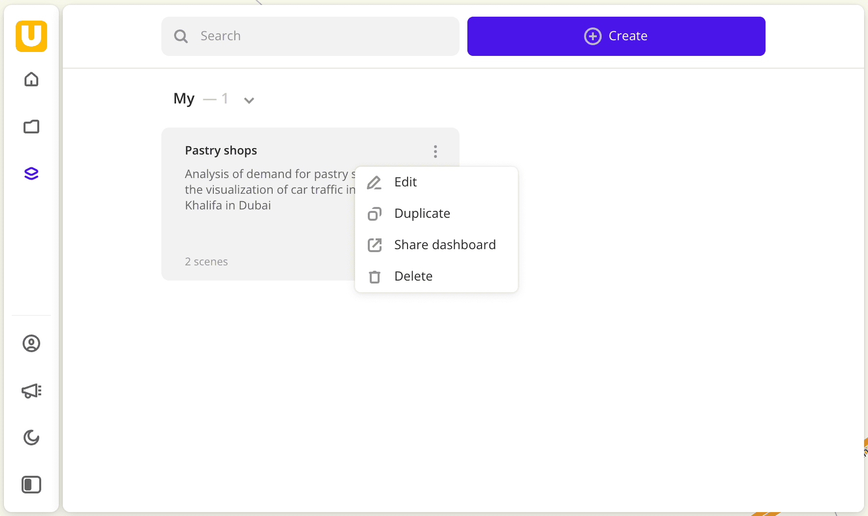 Operations with dashboards